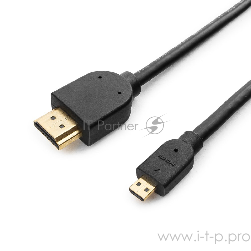 Кабель HDMI-microHDMI Gembird/Cablexpert CC-HDMID-6, v1.3, 19M/19M, 1.8м, черный, позол.разъемы, экран, пакет