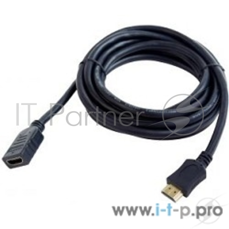 Кабель Удлинитель кабеля HDMI Cablexpert CC-HDMI4X-6, 1.8м, v2.0, 19M/19F, черный, позол.разъемы, экран, пакет