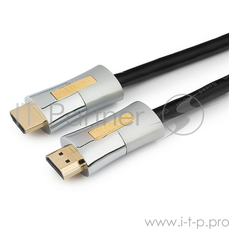 Кабель HDMI Cablexpert, серия Platinum, 1,8 м, v2.0, M/M, позол.разъемы, металлический корпус, ферритовые кольца, блистер