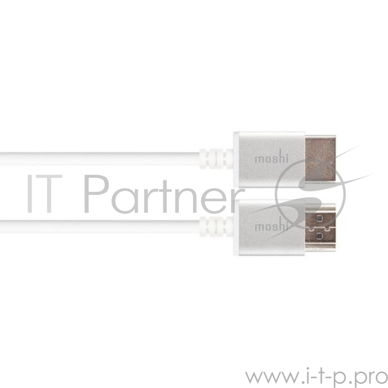 Кабель Moshi High Speed HDMI. Интерфейс HDMI to HDMI. Поддержка разрешения 4k. Длина 2 м. Цвет белый.