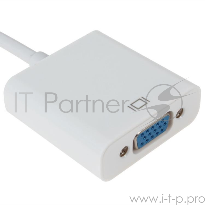 Кабель-адаптер ORIENT C050W, HDMI M -> VGA 15F, для подкл.монитора/проектора к выходу HDMI, длина 0.2 метра, белый