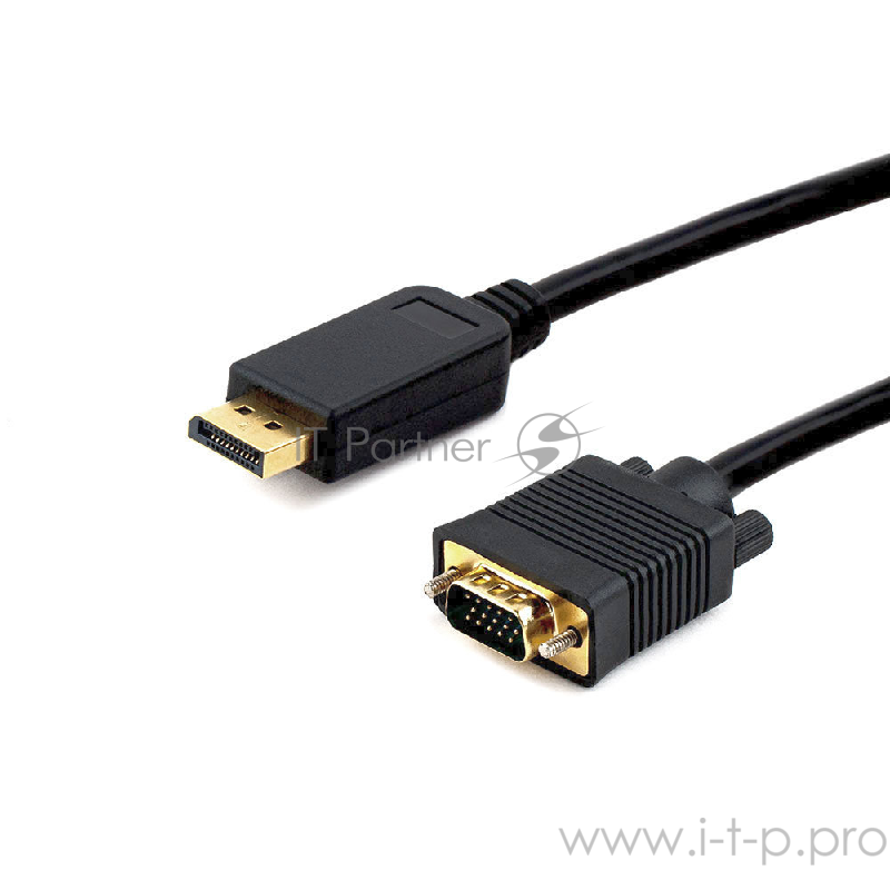 Кабель DisplayPort->VGA Cablexpert CCP-DPM-VGAM-5M, 5м, 20M/15M, черный, экран, пакет