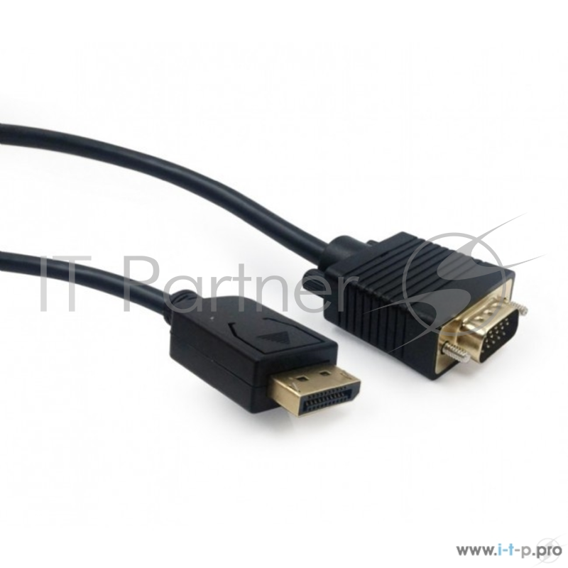 Кабель DisplayPort->VGA Cablexpert CCP-DPM-VGAM-10, 3м, 20M/15M, черный, экран, пакет