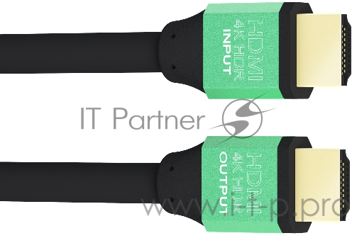 Greenconnect Кабель с активным усилителем сигнала 20.0m (10m+10m) AL case 2 ферит кольца, HDMI 2.0, 28/26, HDR 4:2:0, 4K/30Hz,черный, High speed 19M/19M с усилителем, черный, тройной экран, GCR-50750 Greenconnect Кабель с активным усилителем сигнала