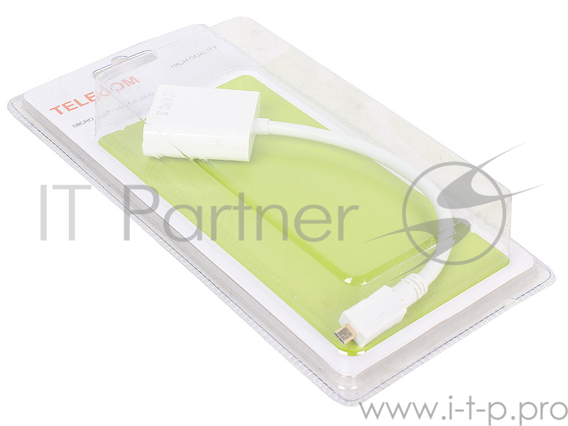 Кабель-переходник Micro HDMI M=>VGA F 0.2m, белый, Telecom (TA593)