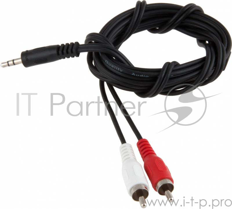 Кабель-переходник аудио-видео Jack 3.5 (m)/2хRCA (m) 1.8м. черный