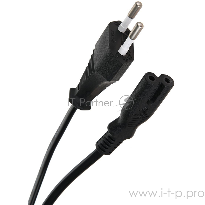 Кабель VCOM CE023-CU0.5-1.8M Кабель для аудио-видео техники IEC-320-C7--розетка 220V, 2-pin, 1,8м ,медный