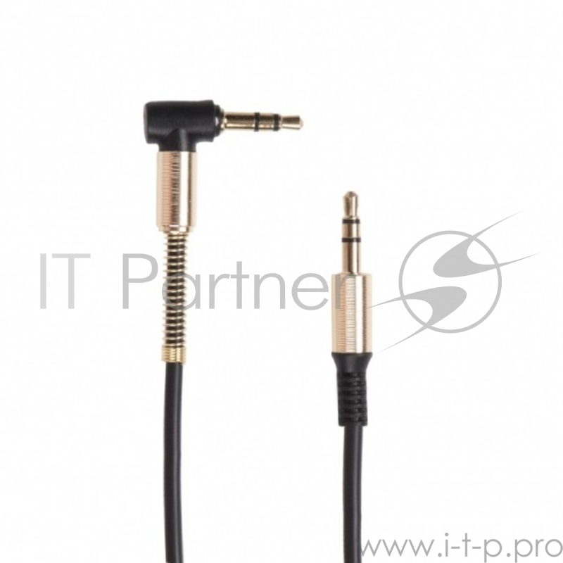 Кабель aux аудио-кабель 3.5 мм- 3.5 мм, 1м, мет. коннекторы RITMIX RCC-247 Black