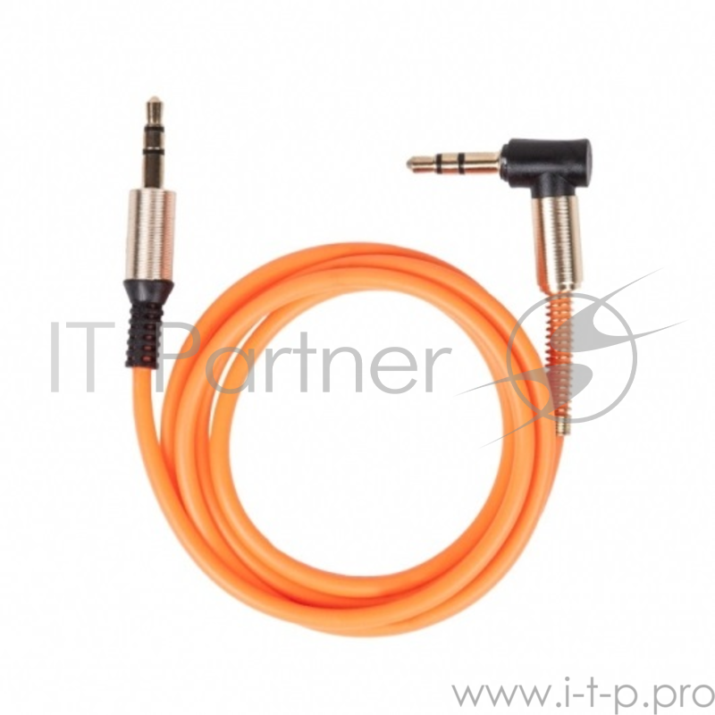 Кабель aux аудио-кабель 3.5 мм- 3.5 мм, 1м, мет. коннекторы RITMIX RCC-247 Orange