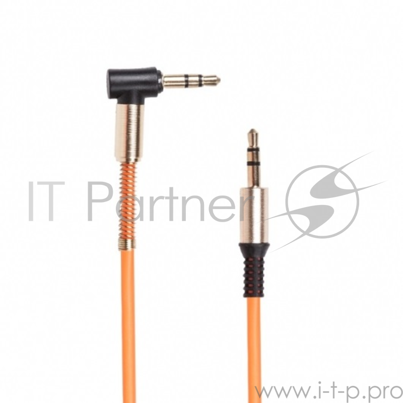 Кабель aux аудио-кабель 3.5 мм- 3.5 мм, 1м, мет. коннекторы RITMIX RCC-247 Orange