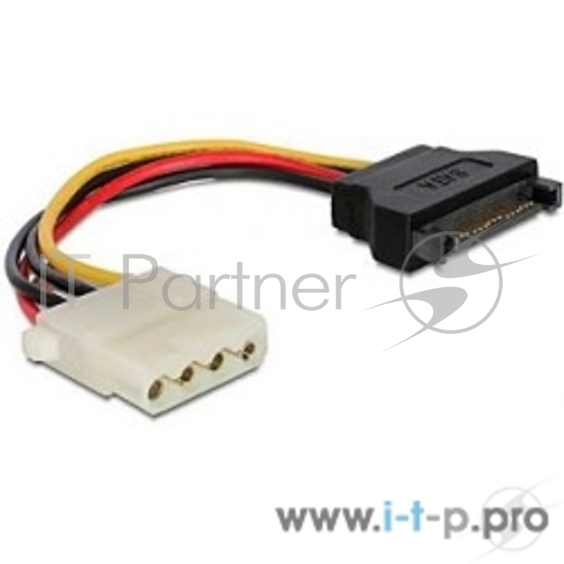 Кабель питания SATA Cablexpert CC-SATA-PS-M, 15см, sata 15pin/molex 4pin, пакет