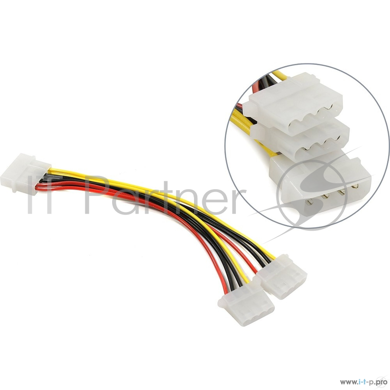 Кабель питания Molex(4pin) -2хMolex(2x4pin) ORIENT C397 5+12V, oem