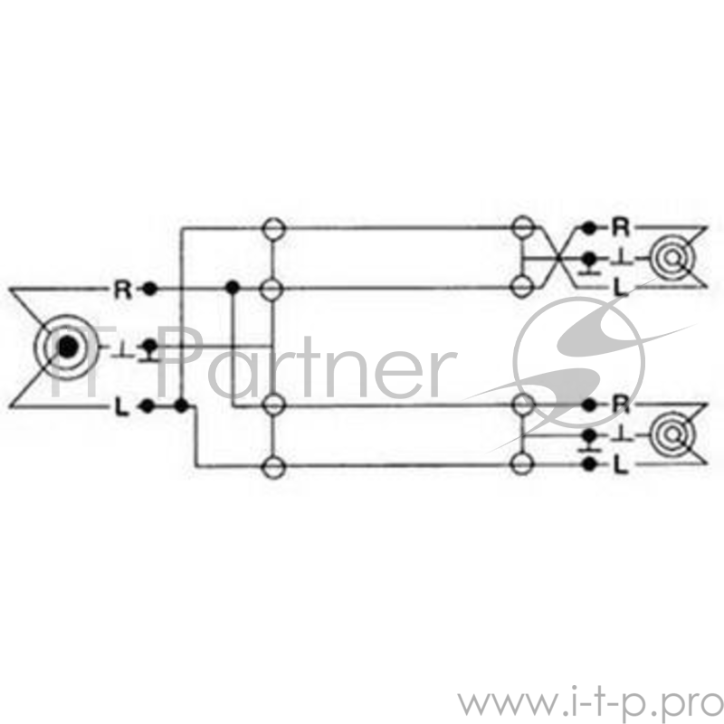 Адаптер аудио Hama H-43353 Jack 3.5 (m)/2xJack 3.5 (f) черный (00043353)