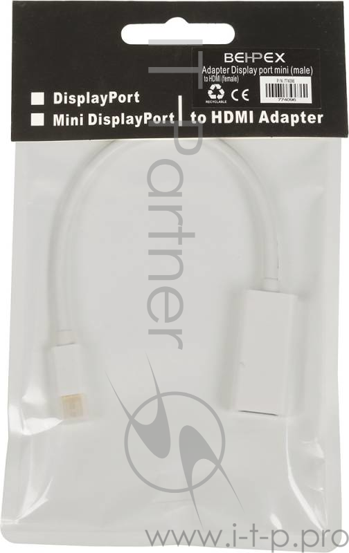 Переходник HDMI DisplayPort mini (m)/HDMI19 (f) 0.2м