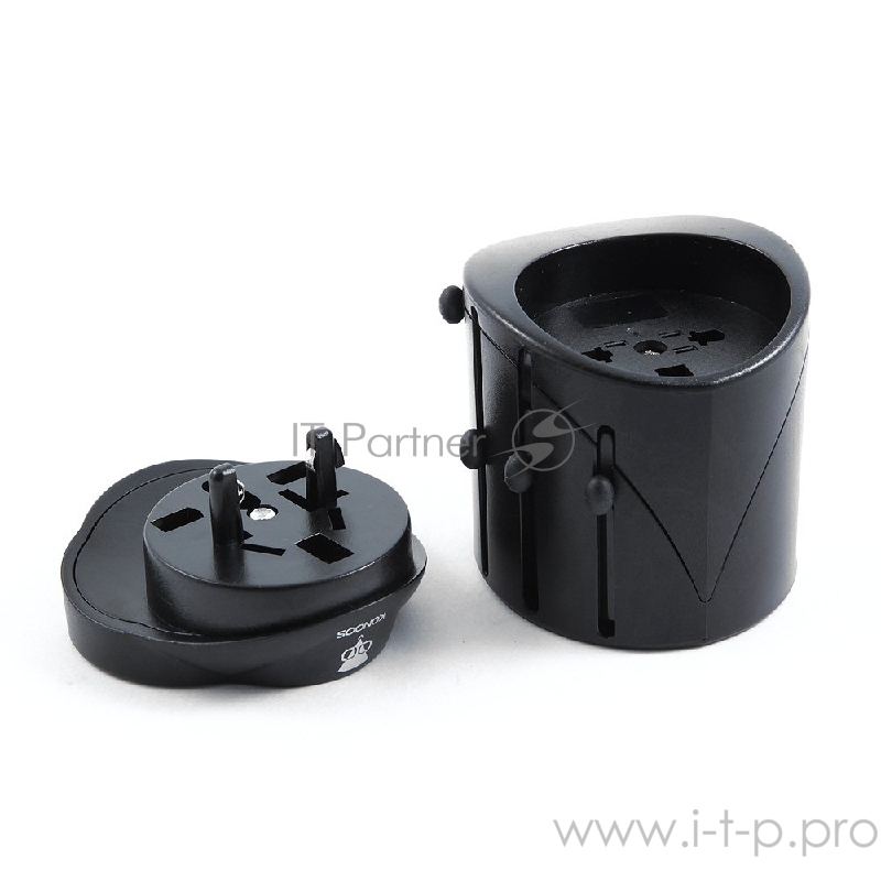 Переходник Konoos Универсальный сетевой переходник для путешествий WTA-1, вилки/розетки EU,US,RU