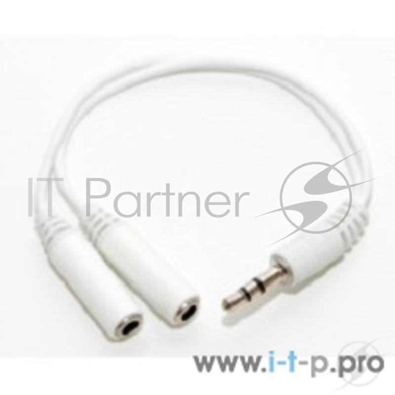 Кабель 5bites Кабель-5bites Адаптер AA-3MF2-02WH 3.5 Jack/M - 2*3.5 Jack/F