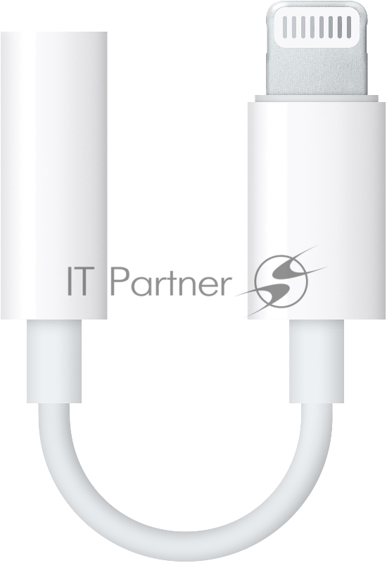 Переходник Apple dlya iPhone 7/7 Plus, Jack 3.5mm (m) - Lightning, Belyy MMX62ZM/A