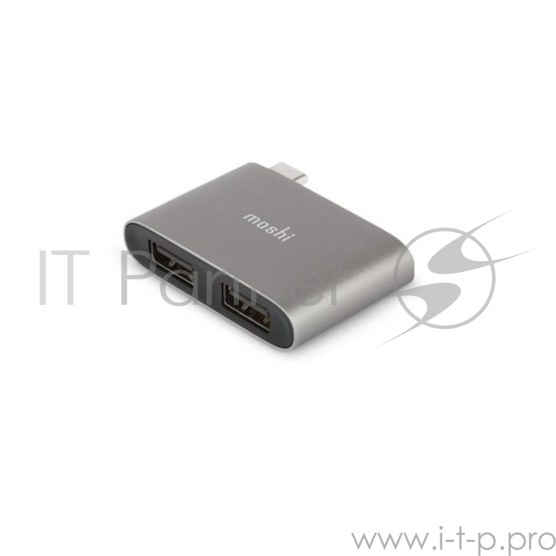 Адаптер Moshi USB-C to Dual USB-A. Цвет серый.