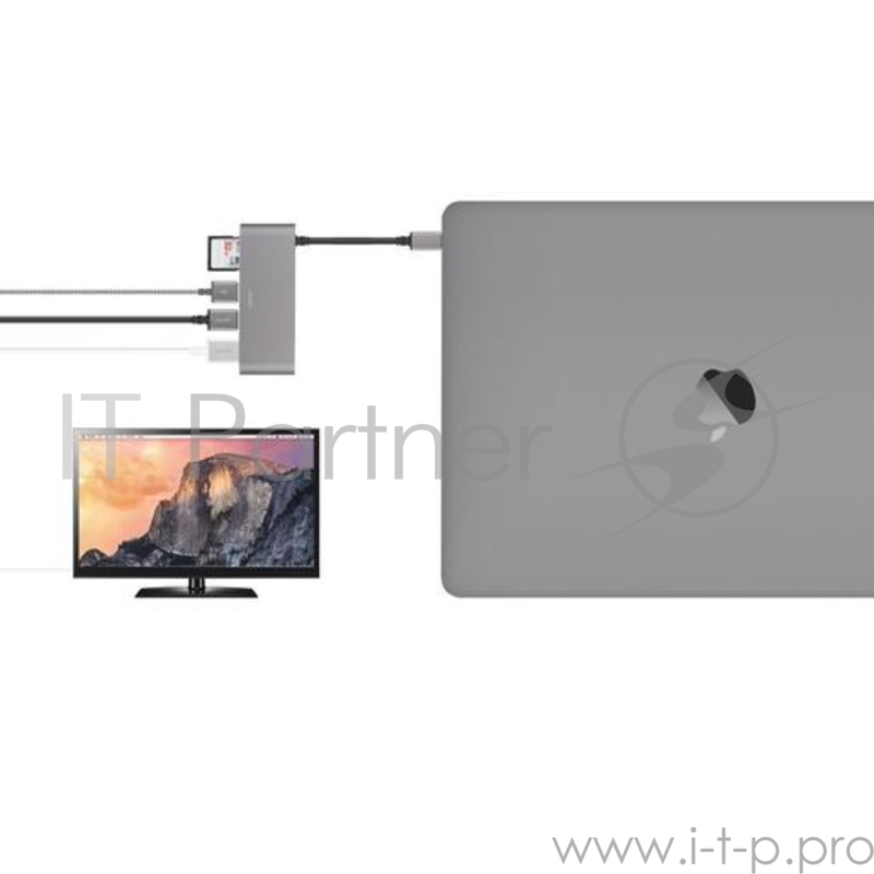 Адаптер Moshi USB-C Multimedia Adapter. Цвет серый.