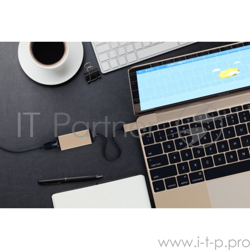 Адаптер Satechi Type-C to Gigabit Ethernet. Поддержка 10/100/1000Mbps Ethernet. Цвет золотистый.