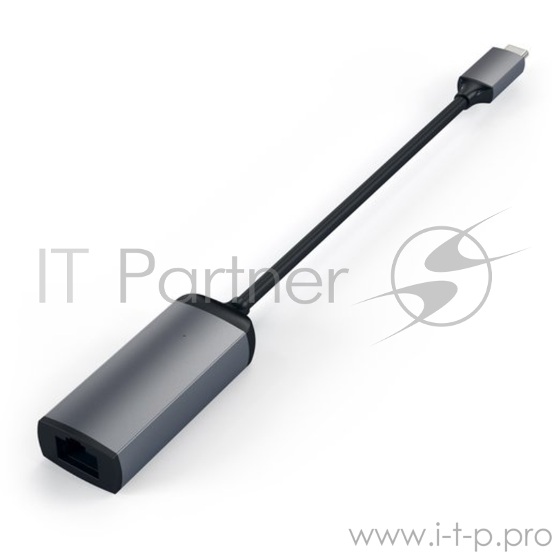 Адаптер Satechi Type-C to Gigabit Ethernet. Поддержка 10/100/1000Mbps Ethernet. Цвет серый космос.