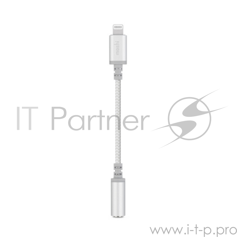 Адаптер Moshi Integra Lightning на 3,5 мм Аудио для наушников. Цвет серебряный.