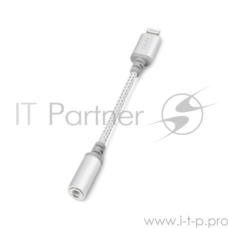 Адаптер Moshi Integra Lightning на 3,5 мм Аудио для наушников. Цвет серебряный.