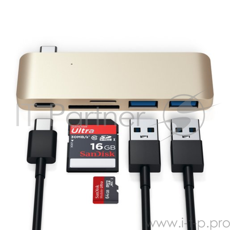 USB-хаб Satechi Type-C USB 3.0 Passthrough Hub для Macbook 12