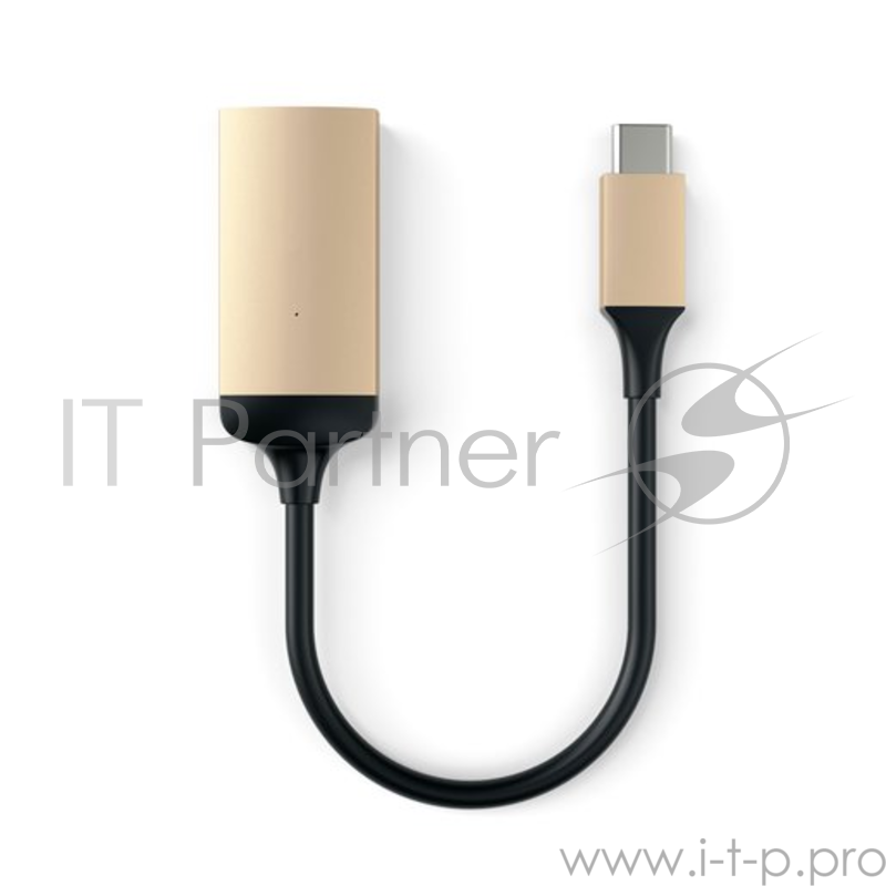 Адаптер Satechi Type-C to VGA 1080p/60Hz. Поддержка разрешения 1080p/60Hz. Цвет золотой.