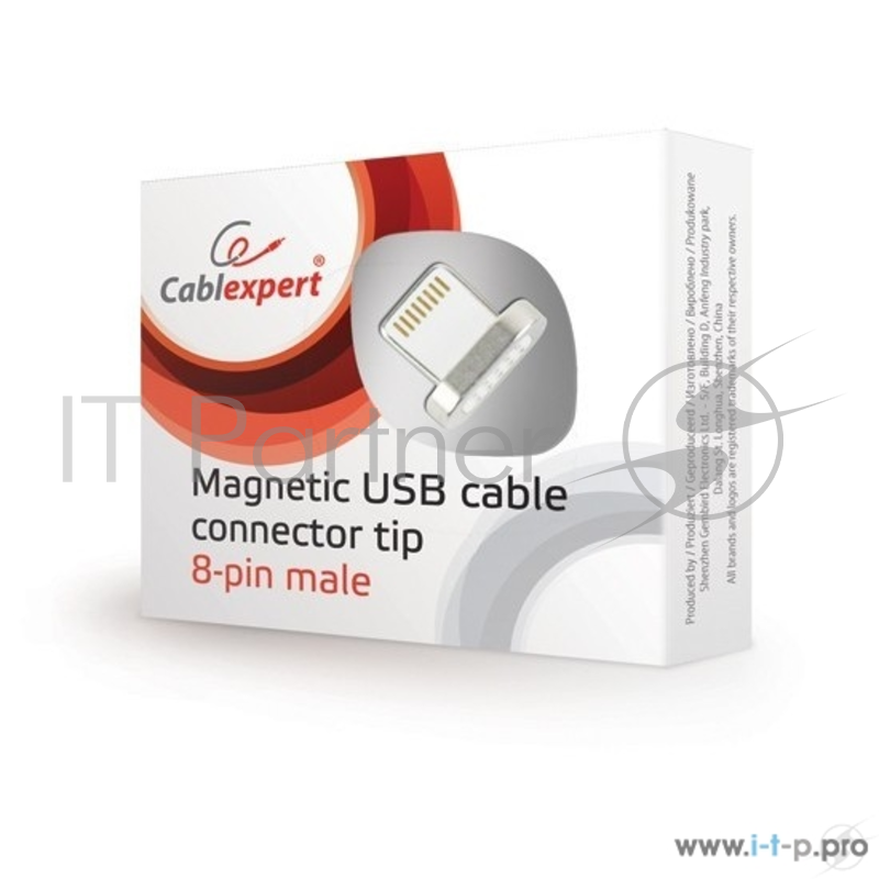 Адаптер lightning Cablexpert CC-USB2-AMLM-8P для магнитного кабеля, коробка