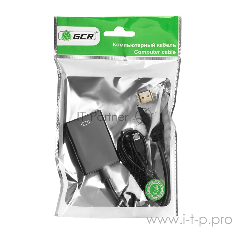 Greenconnect Мультимедиа professional конвертер-переходник HDMI > VGA +audio + micro USB для доп.питания, GCR-HD2VGA3 Greenconnect Мультимедиа professional конвертер-переходник HDMI > VGA +audio + micro USB для доп.питания, GCR-HD2VGA3