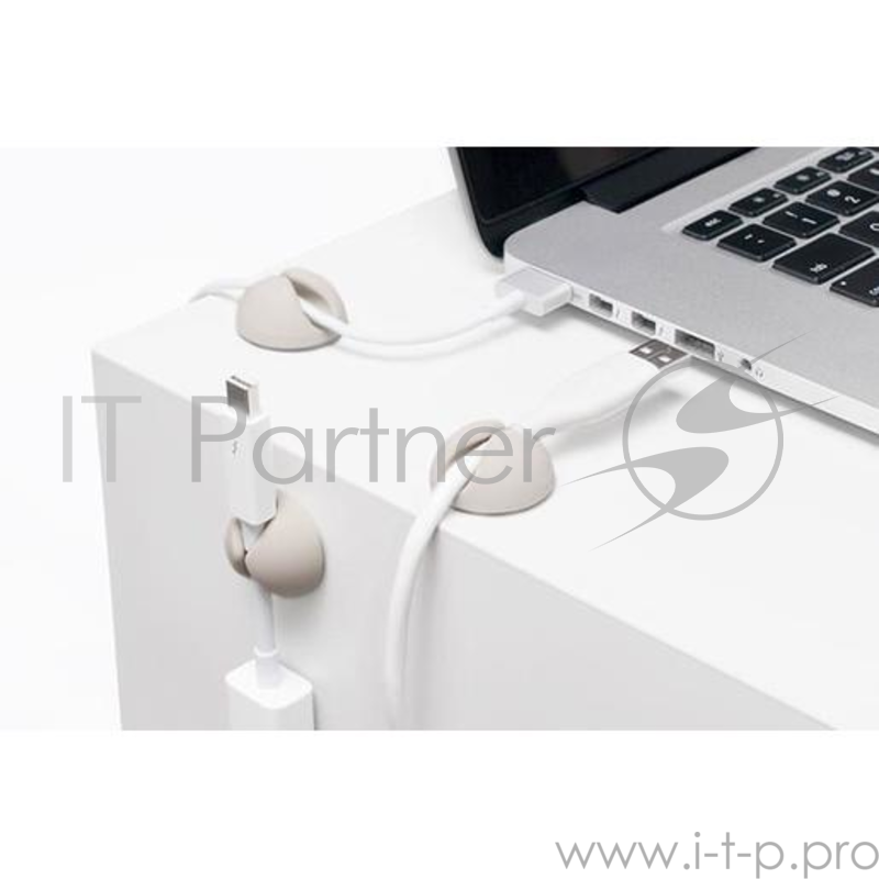 Комплект Bluelounge CableDrop Mini из 9 резиновых держателей. Цвет белый.