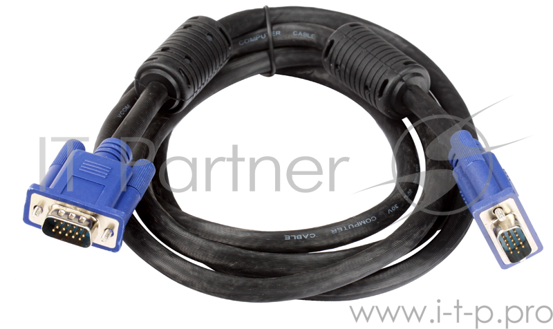Кабель VCOM VVG6448-1.8M(O) Кабель монитор-SVGA card (15M-15M) 1,8м 2 фильтра