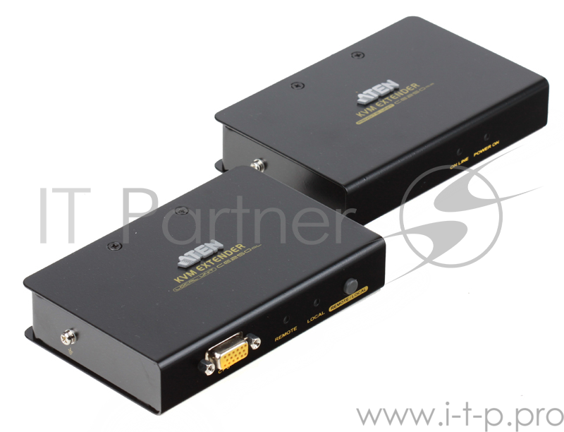 Удлинитель, SVGA+KBD+MOUSE PS2 ATEN, 150 метр., HD-DB15+2x6MINIDIN, Female, с KVM-шнуром, Б.П. 220> 5V (CE250A-A7-G)