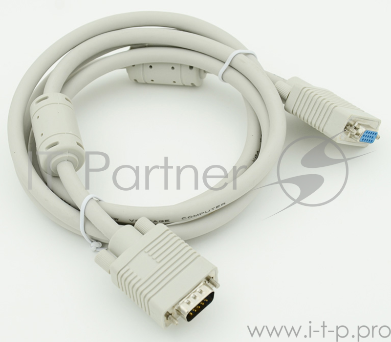 Кабель-удлинитель VGA VGA HD15 (m)/VGA HD15 (f) 1.8м феррит.кольца экран.
