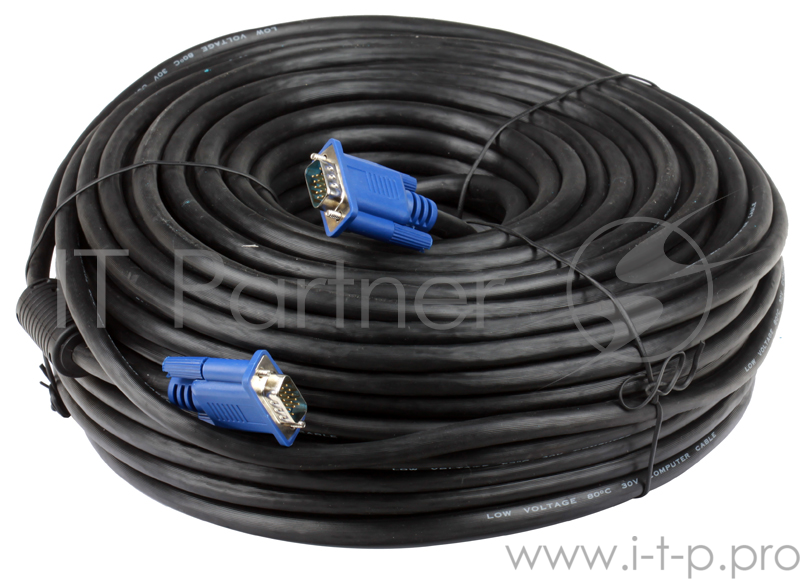 Кабель монитор-SVGA card (15M-15M) 50м 2 фильтра VCOM <VVG6448-50M>
