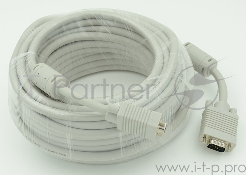 Кабель VGA DB15 (m)/DB15 (m) 30м феррит.кольца (CABLE30)