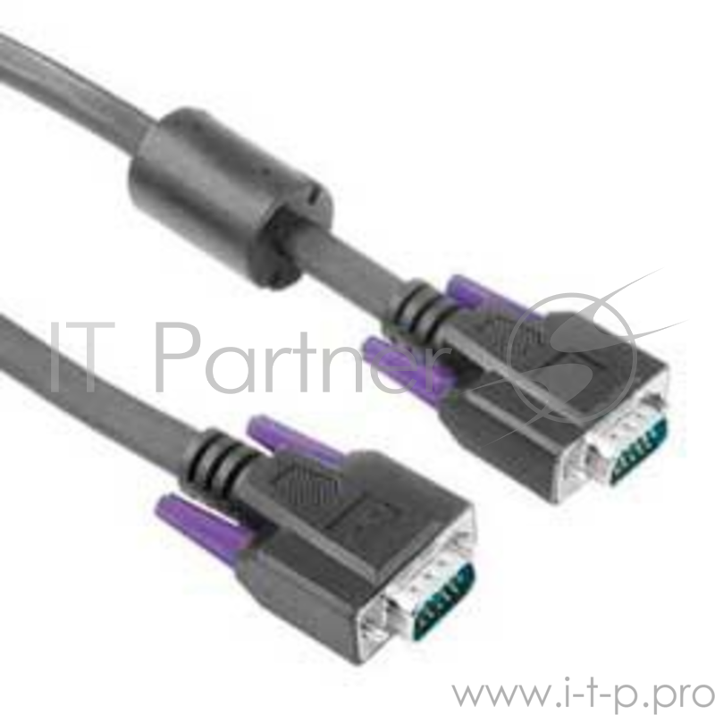 Кабель VGA Hama H-20185 (серый) VGA HD15 (m)/VGA HD15 (m) 1.8м