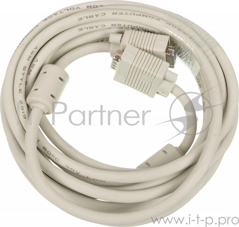 Кабель-удлинитель SVGA Ningbo CAB015S-5m VGA HD15 (m)/VGA HD15 (f) 5м феррит.кольца