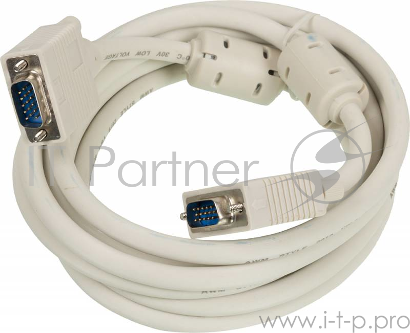 Кабель SVGA Ningbo CAB016S-10F VGA HD15 (m)/VGA HD15 (m) 3м феррит.кольца