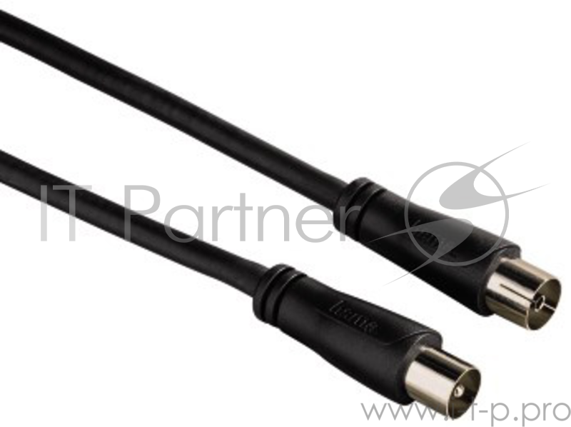 Кабель антенный Hama Coax (m)/Coax (f) 1.5м. черный (00122408)