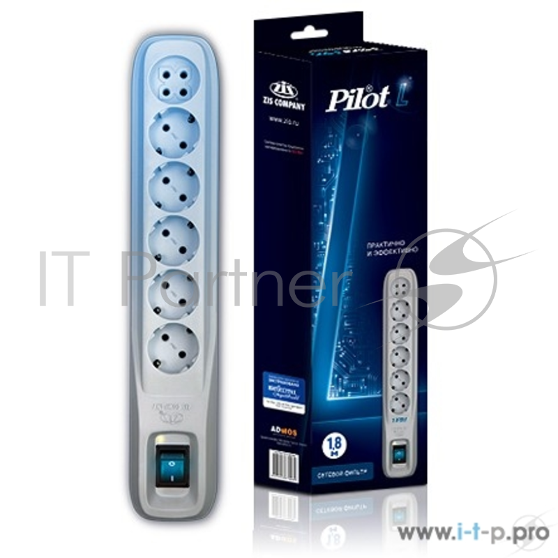 Сетевые фильтры ZIS Сетевой фильтр Pilot - L {5 евро, 1 росс.} 5m (L6)