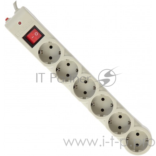 Сетевые фильтры Defender Фильтр DFS-601,1.8м, 6 евророзеток 99406