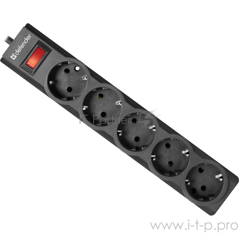 Сетевые фильтры Defender Фильтр ES Largo 1.8 м, 5 розеток, черный 99497