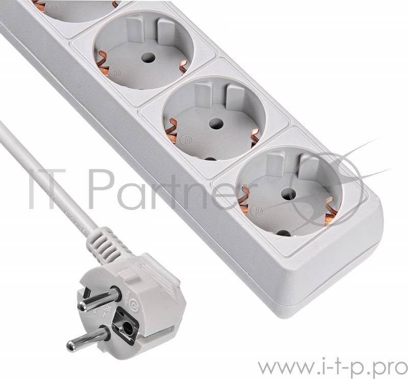 Сетевые фильтры BURO Сетевой фильтр, 5 розеток, 5 метров, (500SL-5-G), серый (пакет ПЭ) {354127}