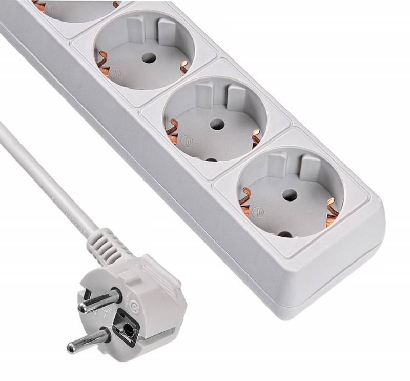 Сетевые фильтры BURO Сетевой фильтр, 5 розеток, 5 метров, (500SL-5-G), серый (пакет ПЭ) {354127}