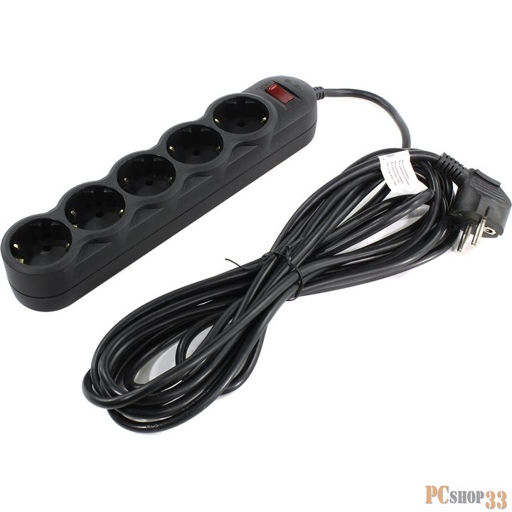 Сетевые фильтры SVEN Фильтр SF-05L 5.0 м (5 евророзеток), черный SV-015084