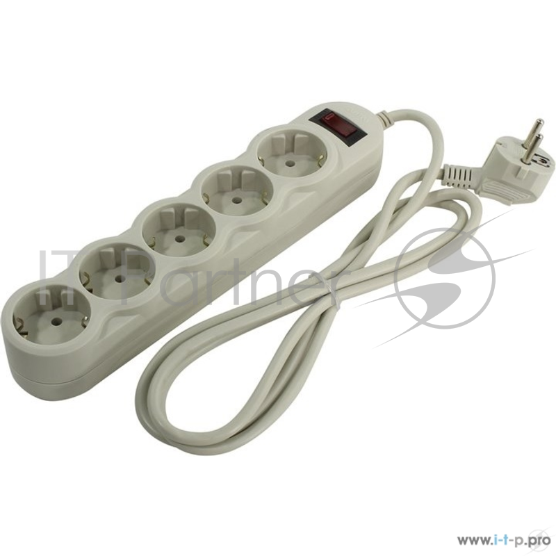 Сетевые фильтры SVEN Фильтр SF-05L 1.8 м (5 евророзеток), серый SV-015091