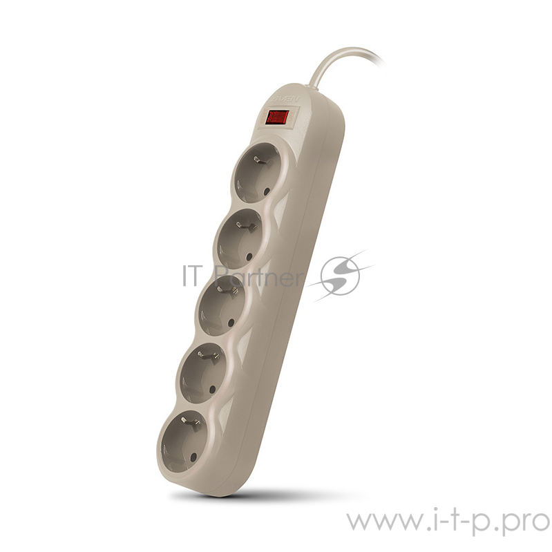 Сетевые фильтры SVEN Фильтр SF-05L 1.8 м (5 евророзеток), серый SV-015091