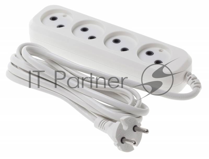 Сетевые фильтры BURO Сетевой удлинитель 4 розетки, 3 метра, (BU-PSL4.3/W), белый (пакет ПЭ) {475343}